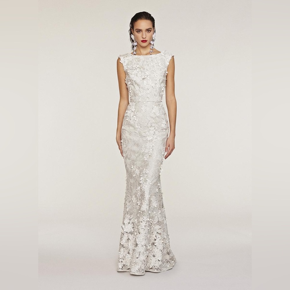 Frascara Floral Embroidered Dress